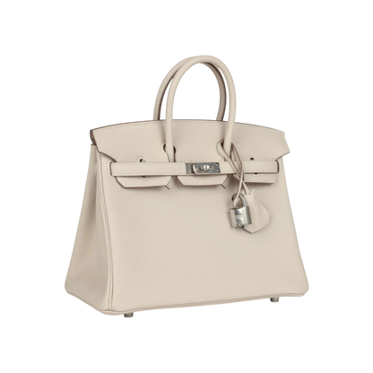 Hermès Birkin 25 Craie Togo Palladium Hardware