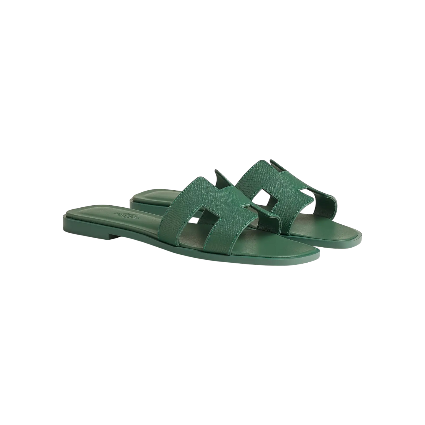 Hermes Oran Sandal Vert Lierre