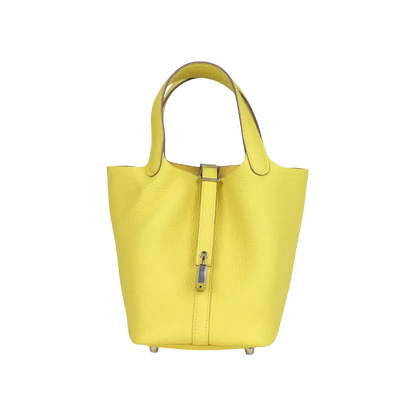 Hermès Picotin Lock 18 Lime Clemence Palladium Hardware