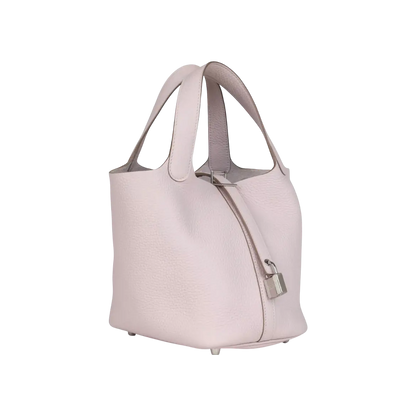 Hermès Picotin Lock 18 Mauve Pale Clemence Palladium Hardware