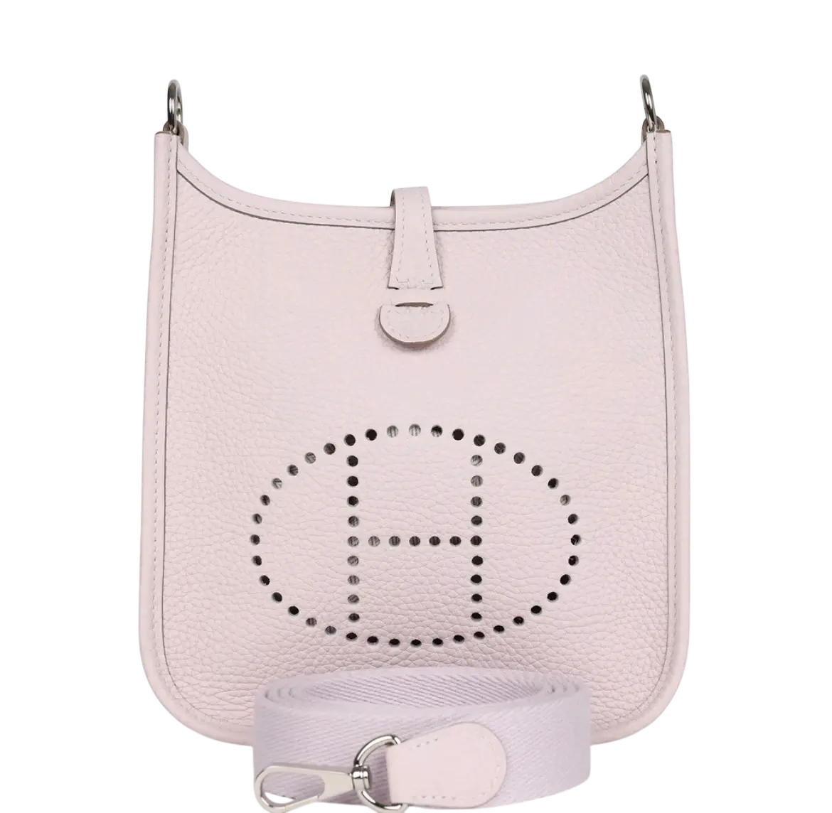 Hermes Evelyne TPM Mauve Pale Clemence Palladium Hardware