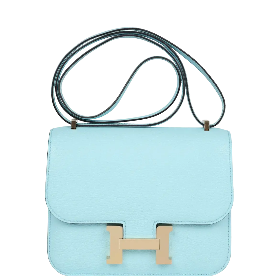 Hermes Constance 18 Bleu Zephyr Chevre Permabrass Hardware