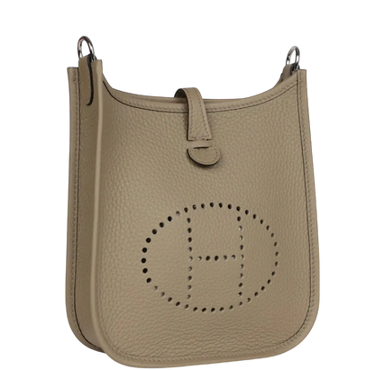 Hermes Evelyne TPM Beige Marfa Clemence Palladium Hardware