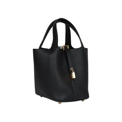 Hermès Picotin Lock 18 Black Clemence Palladium Hardware