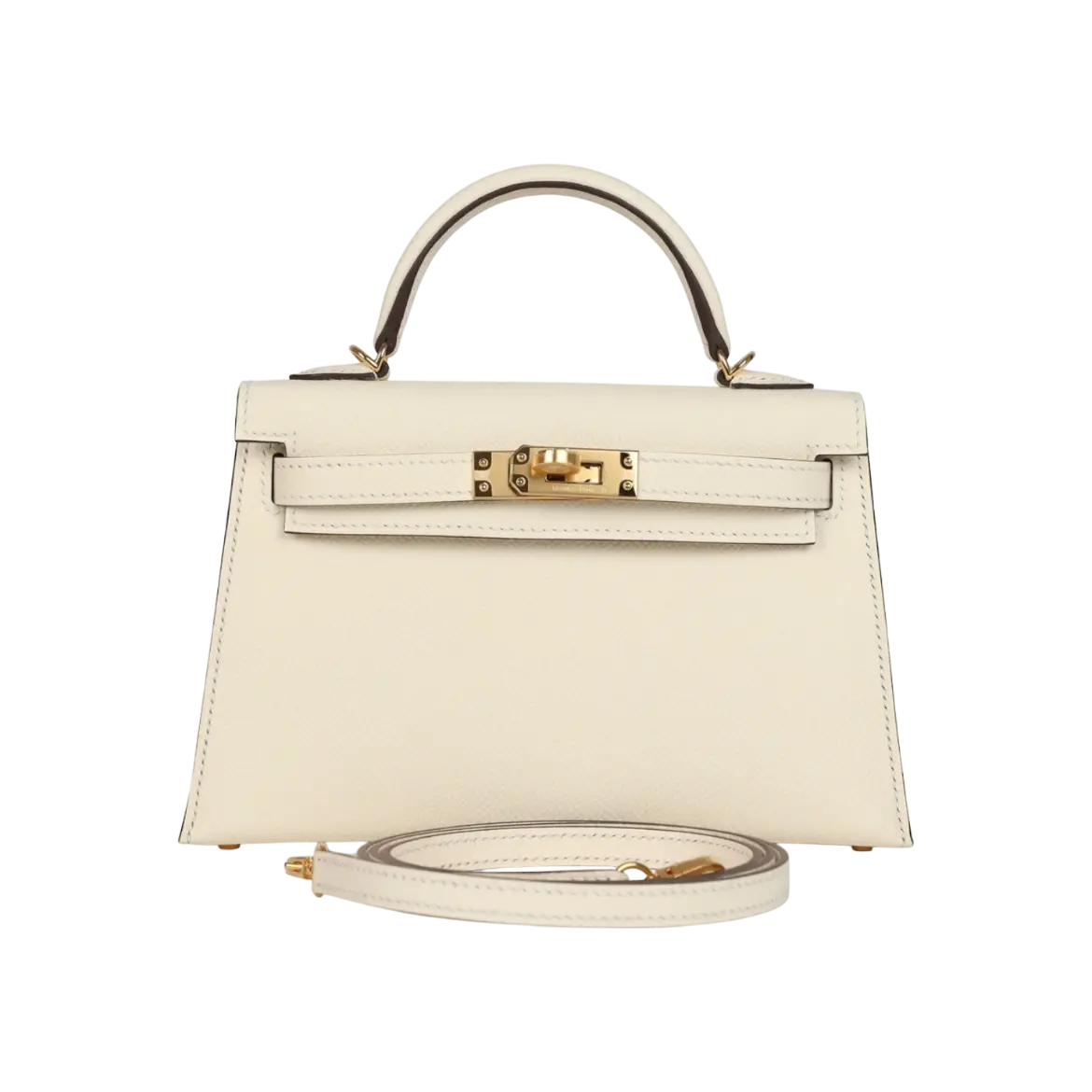 Hermès Mini Kelly Sellier Nata Epsom Gold Hardware