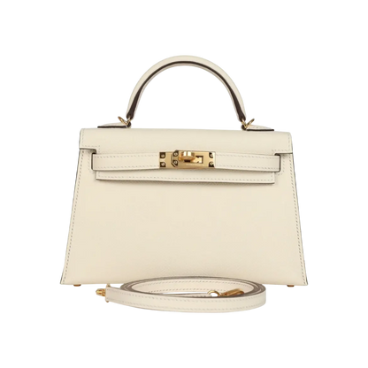 Hermès Mini Kelly Sellier Nata Epsom Gold Hardware