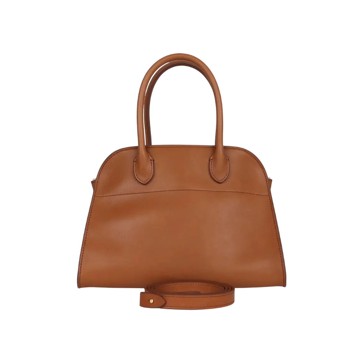 The Row Soft Margaux 10 Bag Cuir Saddle Leather Gold Hardware