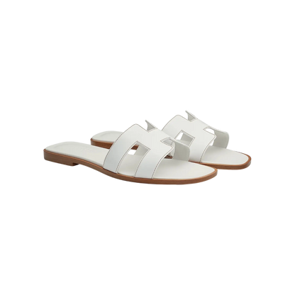 Hermes Oran Sandal Blanc