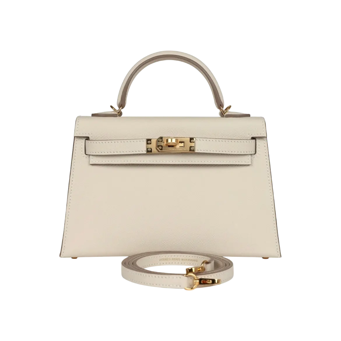 Hermès Mini Kelly Sellier Craie Epsom Gold Hardware