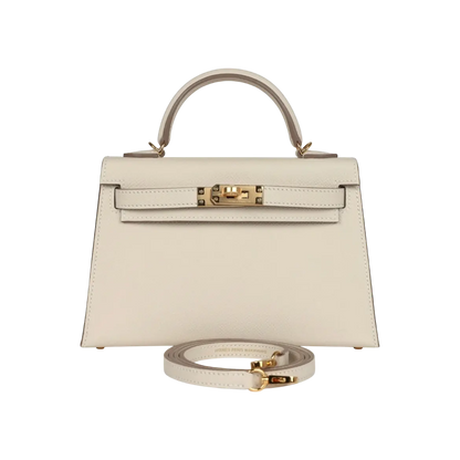 Hermès Mini Kelly Sellier Craie Epsom Gold Hardware
