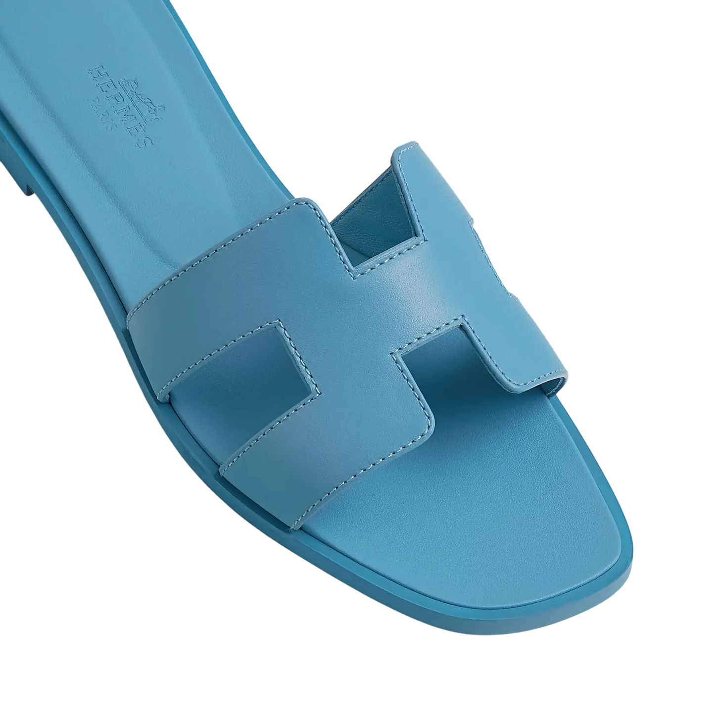 Hermes Oran Sandal Bleu Cameo