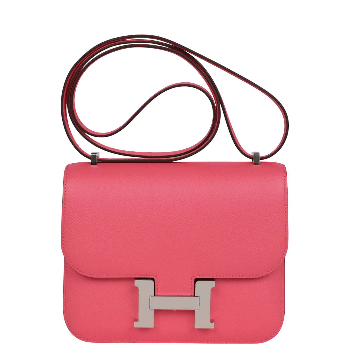 Hermes Constance 18 Rose Azalee Epsom Palladium Hardware