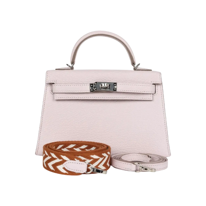 Hermès Mini Kelly Sellier Mauve Pale Chevre Palladium Hardware