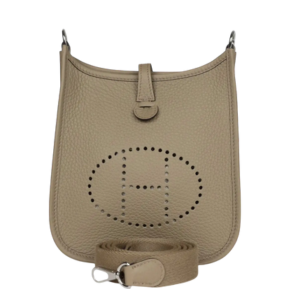 Hermes Evelyne TPM Beige Marfa Clemence Palladium Hardware