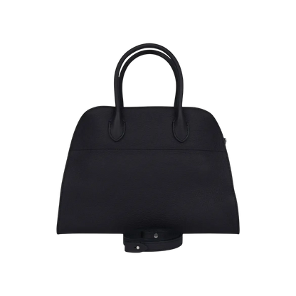 The Row Soft Margaux 12 Bag Midnight Calfskin Silver Hardware