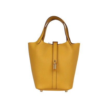 Hermès Picotin Lock 18 Jaune Ambre Clemence Gold Hardware
