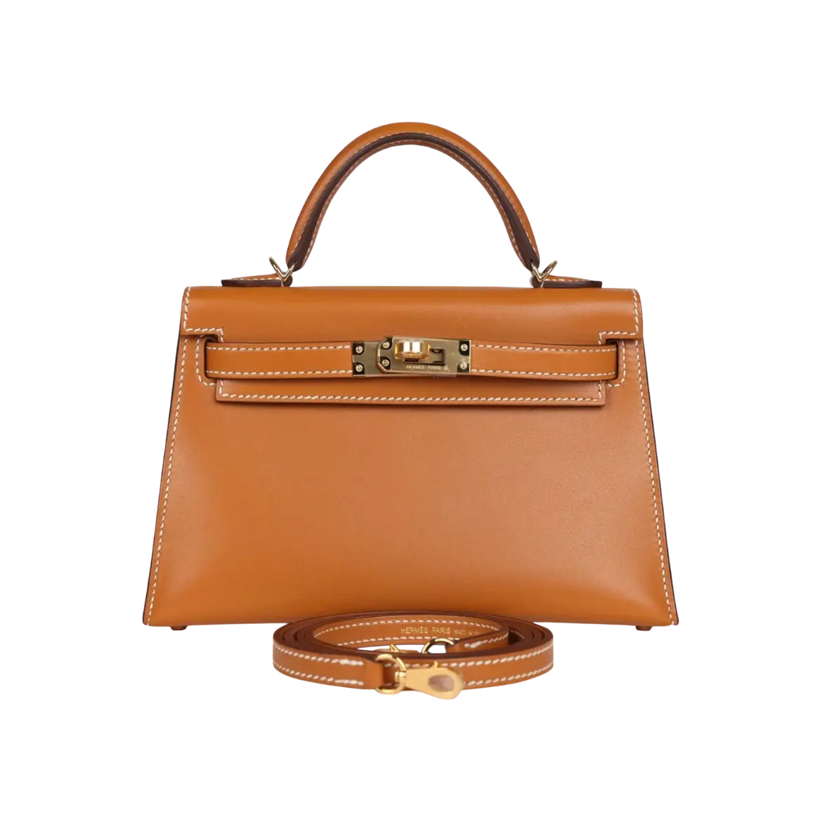 Hermès Mini Kelly Sellier Naturel Sable Butler Gold Hardware