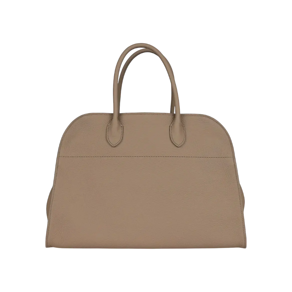 The Row Soft Margaux 15 Bag Dark Taupe Calfskin Silver Hardware