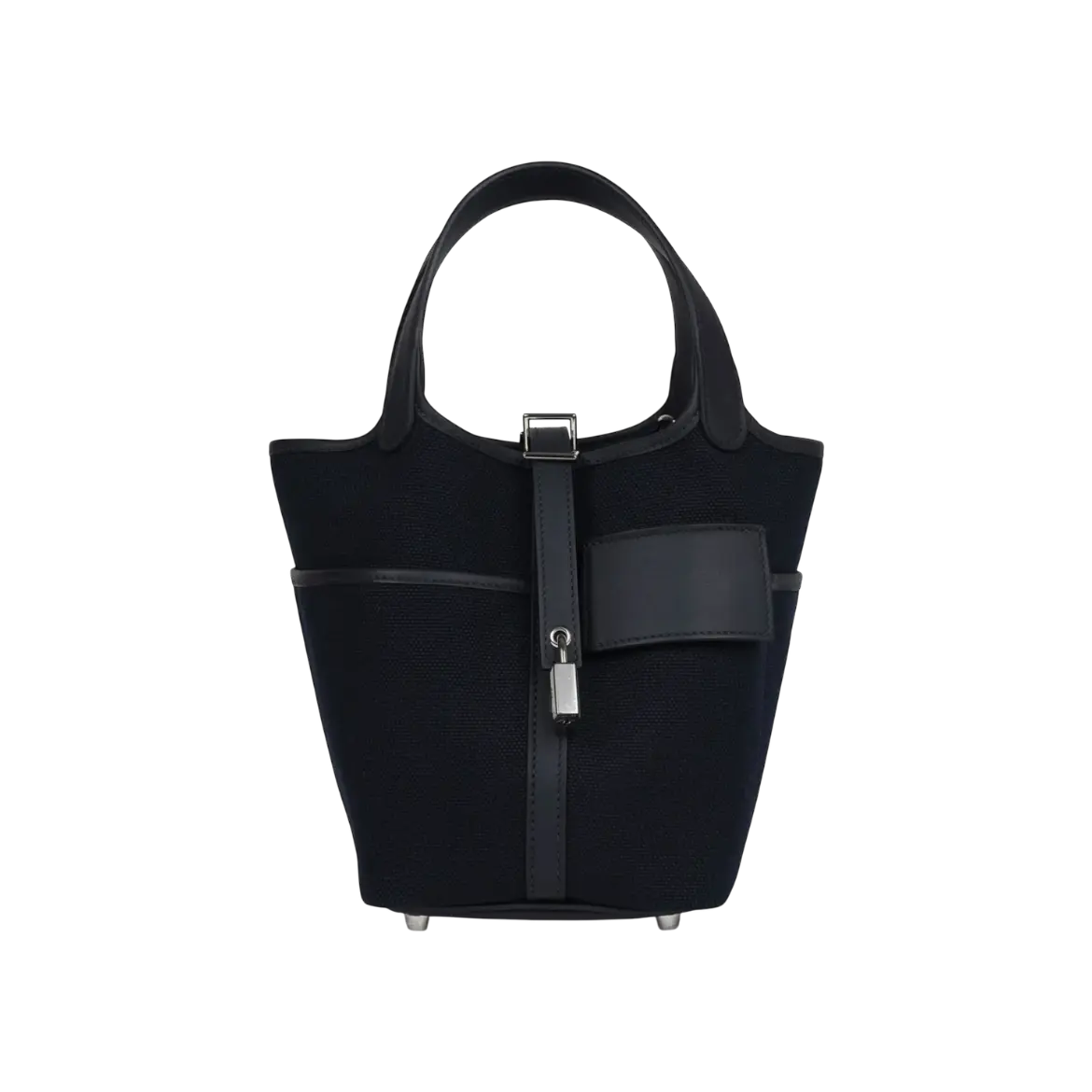 Hermès Picotin Cargo 18 Caban Swift / Black Toile Canvas Palladium Hardware