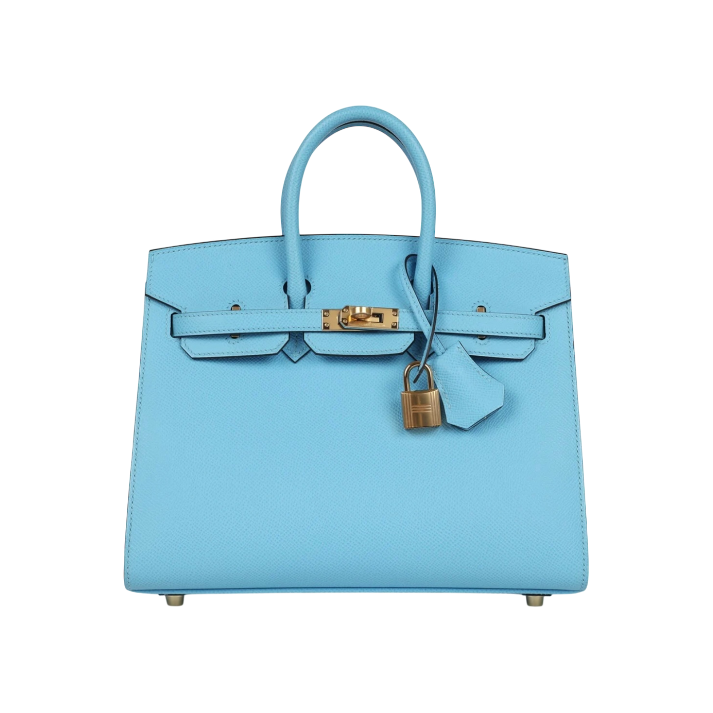 Hermès Birkin Sellier 25 Celeste Epsom Gold Hardware