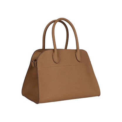 The Row Soft Margaux 10 Bag Sandpit Calfskin Silver Hardware