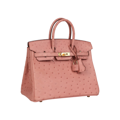 Hermès Birkin 25 Terre Cuite Ostrich Gold Hardware