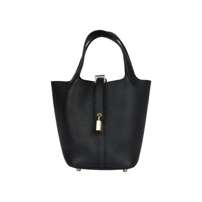 Hermès Picotin Lock 18 Black Clemence Palladium Hardware