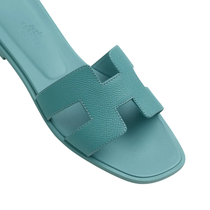 Hermes Oran Sandal Bleu Minéral