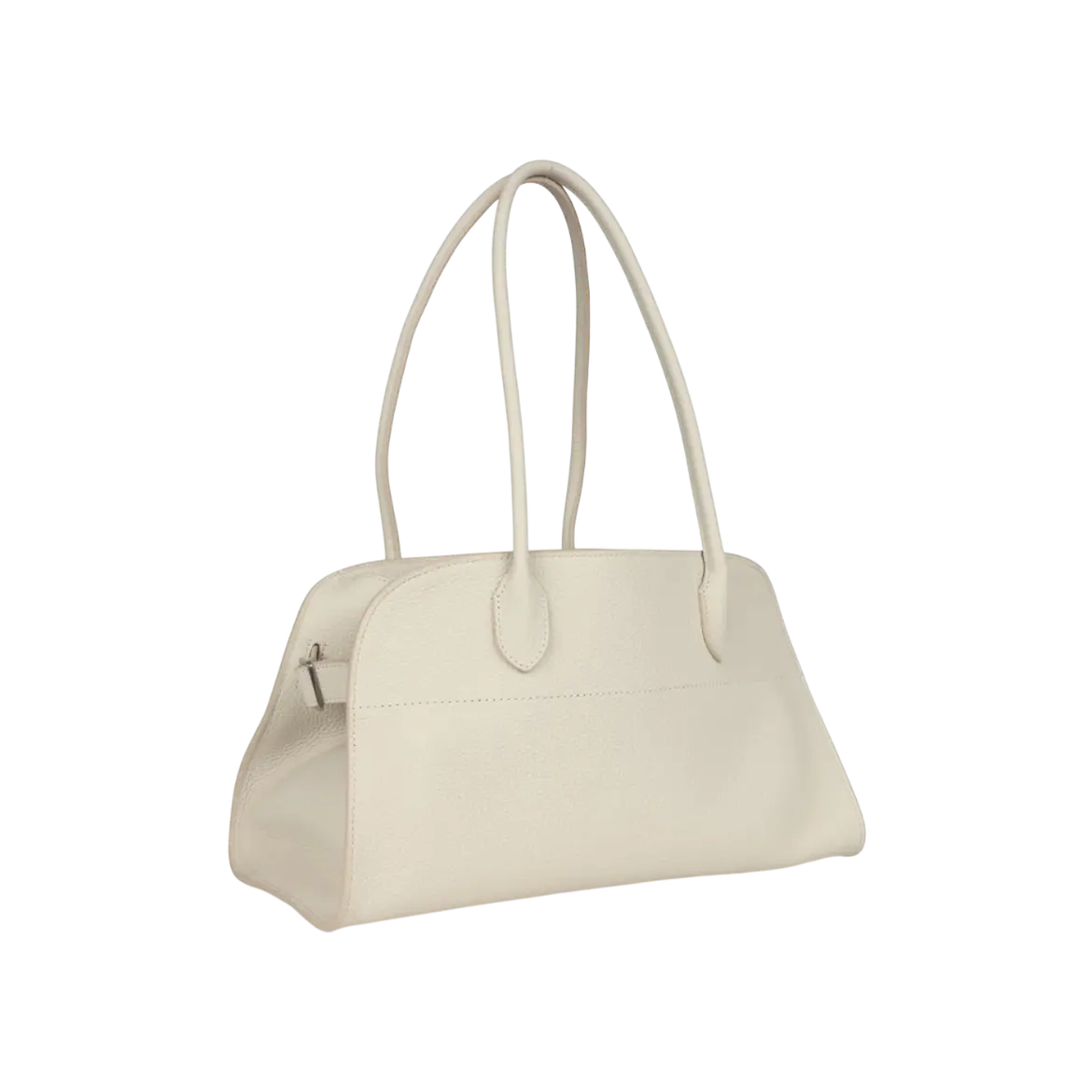 The Row Margaux Shoulder 12 Bag White Calfskin Silver Hardware