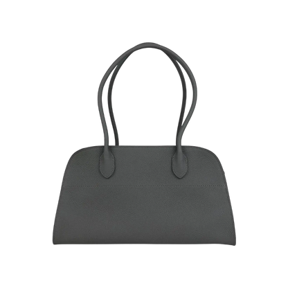 The Row Margaux Shoulder 12 Bag Timouse Grey Calfskin Silver Hardware