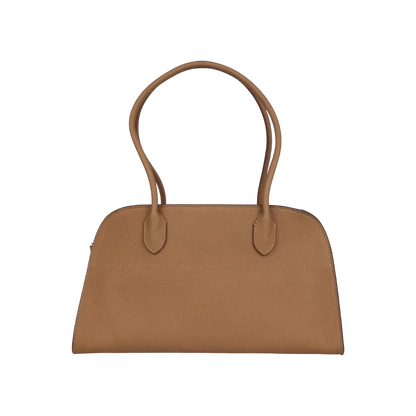 The Row Margaux Shoulder 12 Bag Sandpit Calfskin Silver Hardware