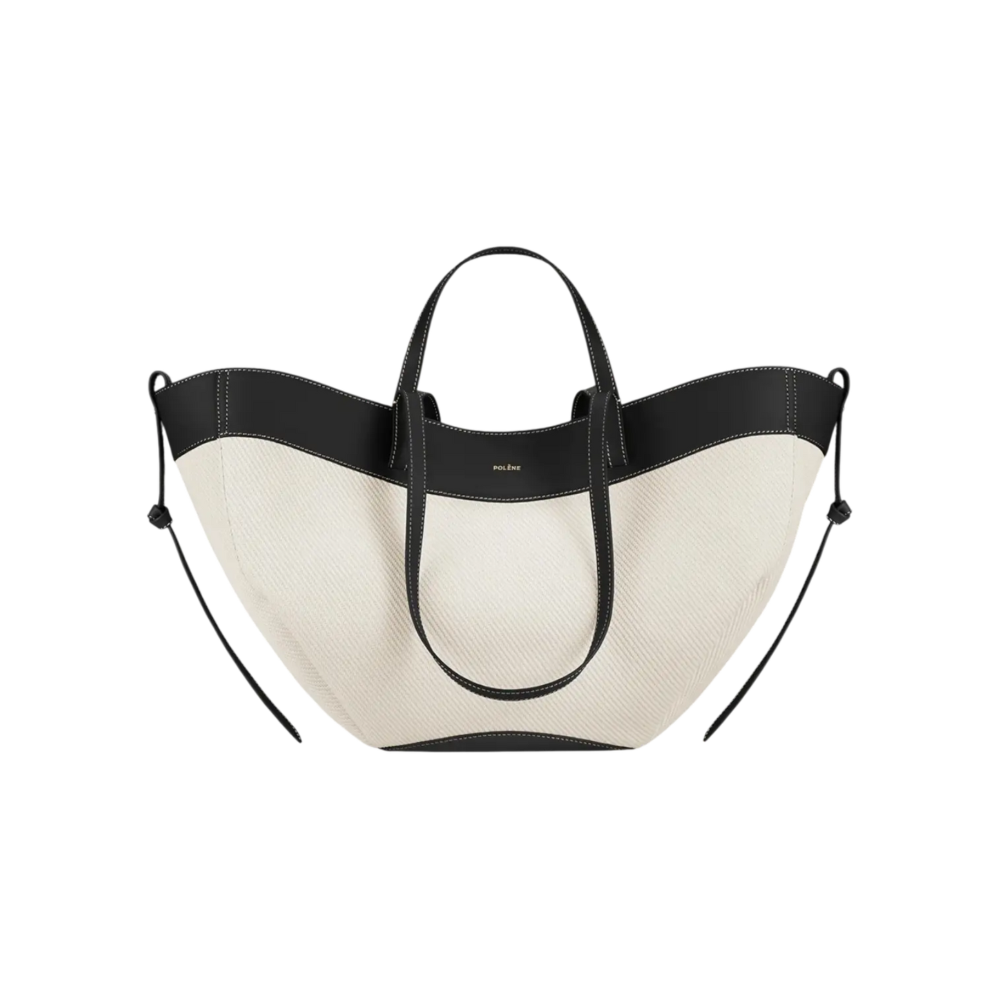 Polene Cyme Tote Bag Black Canvas