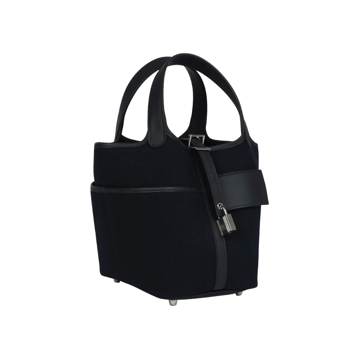 Hermès Picotin Cargo 18 Caban Swift / Black Toile Canvas Palladium Hardware