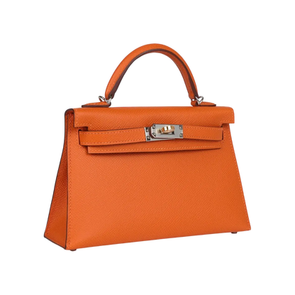 Hermès Mini Kelly Sellier Orange Epsom Electrum Hardware