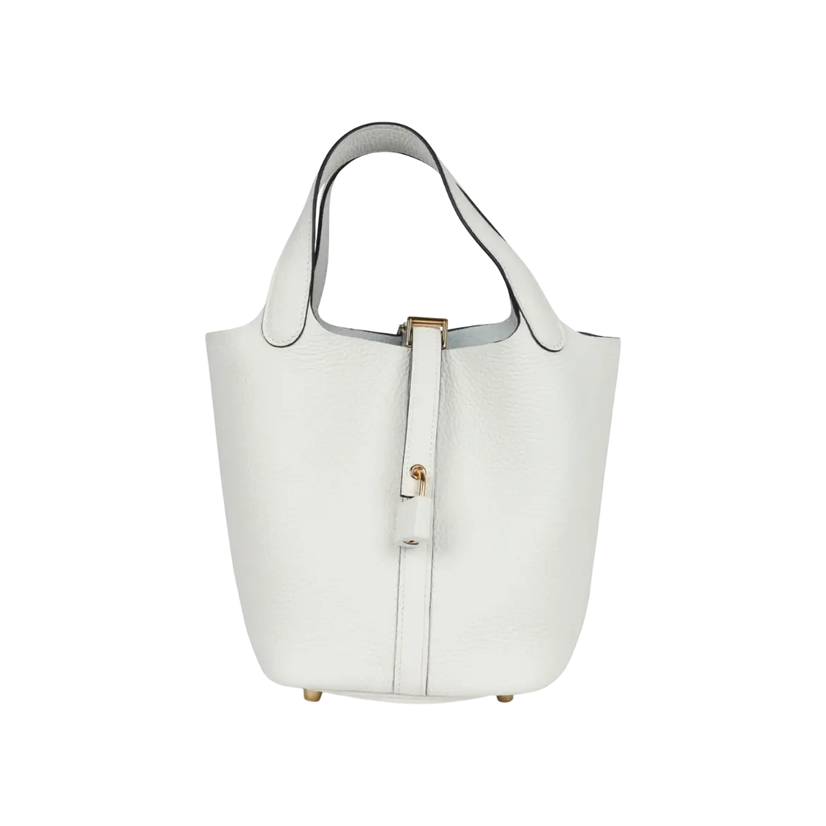Hermès Picotin Lock 18 White Clemence Gold Hardware