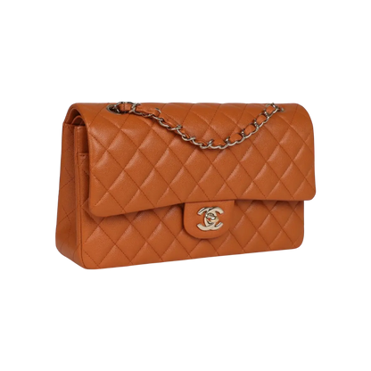 Chanel Classic Double Flap Bag Caramel Caviar Light Gold Hardware