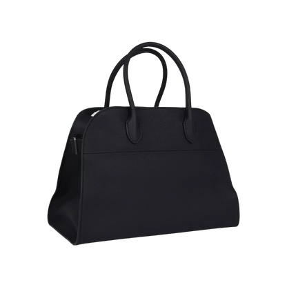 The Row Soft Margaux 12 Bag Midnight Calfskin Silver Hardware