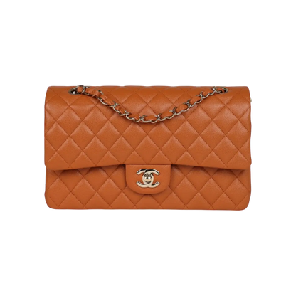 Chanel Classic Double Flap Bag Caramel Caviar Light Gold Hardware