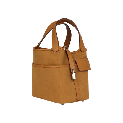 Hermès Picotin Cargo 18 Sesame Swift / Toile Canvas Palladium Hardware
