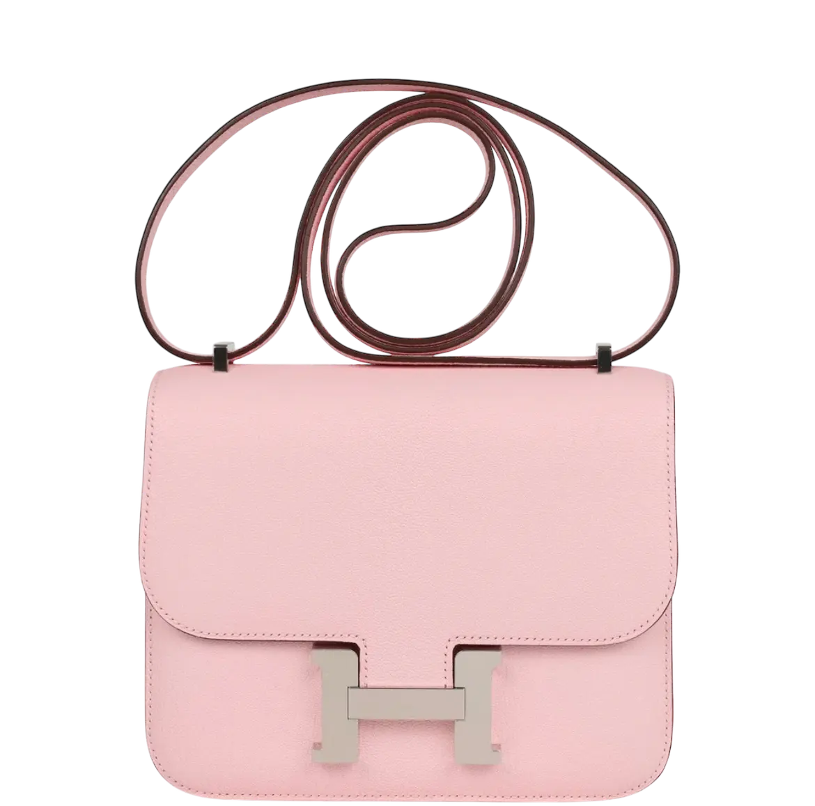 Hermes Constance 18 Rose Sakura Chevre Palladium Hardware