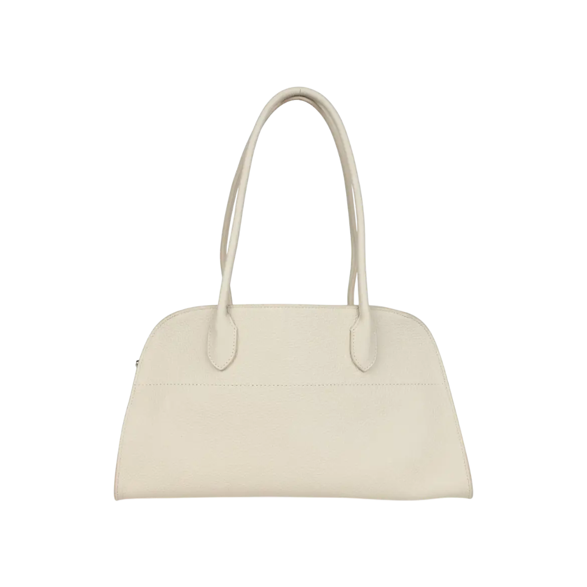 The Row Margaux Shoulder 12 Bag White Calfskin Silver Hardware