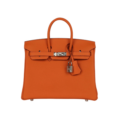 Hermès Birkin 25 Orange Togo Palladium Hardware