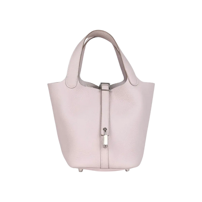 Hermès Picotin Lock 18 Mauve Pale Clemence Palladium Hardware