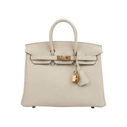 Hermès Birkin 25 Craie Togo Gold Hardware