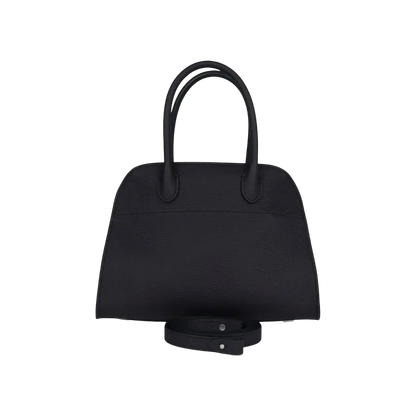 The Row Soft Margaux 10 Bag Midnight Calfskin Silver Hardware