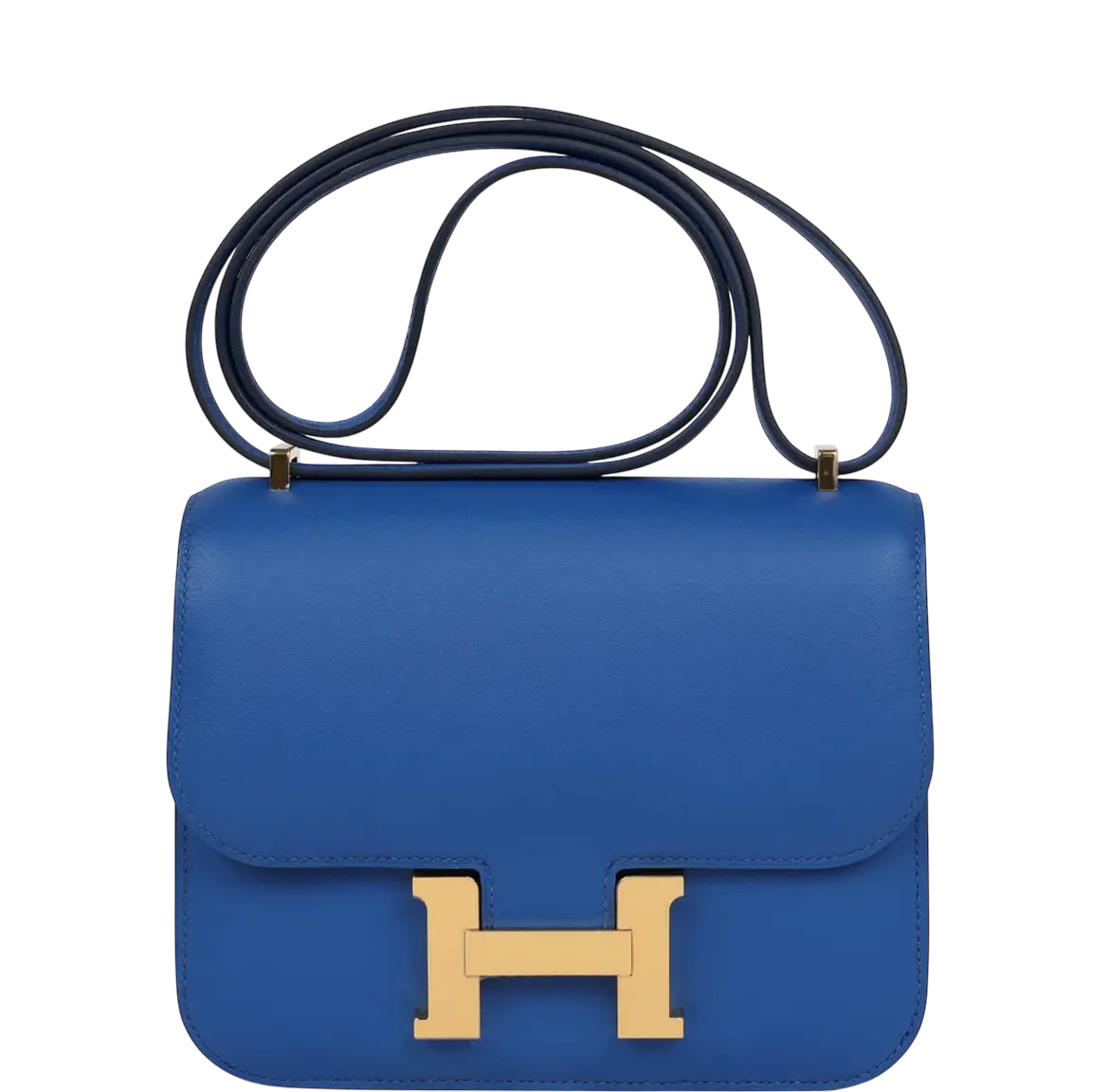 Hermes Constance 18 Bleu France Swift Gold Hardware