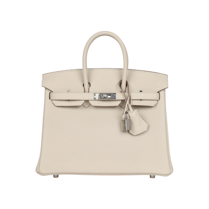 Hermès Birkin 25 Craie Togo Palladium Hardware