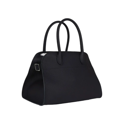 The Row Soft Margaux 10 Bag Midnight Calfskin Silver Hardware