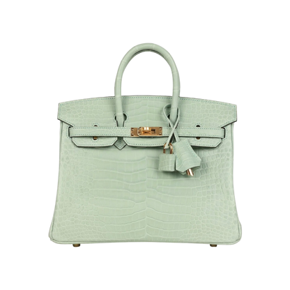 Hermès Birkin 25 Vert Matte Porosus Crocodile Gold Hardware