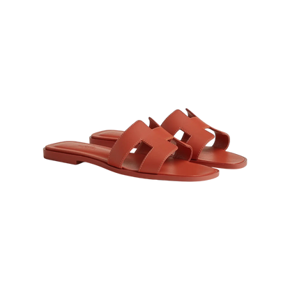 Hermes Oran Sandal Rouge De Turin